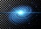 Blue galaxy isolated on transparent. Cosmic vector illustration.