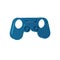 Blue Gamepad icon isolated on transparent background. Game controller.