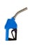 Blue Gasoline Fuel Pump Nozzle Vertical