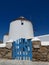 Blue Gate Entrance to Windmill on Mykonos