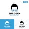 Blue The Geek Logo / Icon Vector Design Business Logo Idea