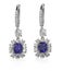 Blue Gemstone and diamond earrings
