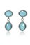 Blue Gemstone and diamond earrings