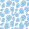 Blue gemstone seamless pattern