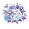 Blue Gentle Vintage Floral Greeting Card