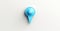 Blue geolocation marker on the map in 3D style. Navigation system. Pin