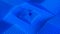 Blue Geometric Square Cube Ring Pattern Surface Uneven Boxes Vibrant Colour