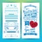 Blue getting married love stationery with heart