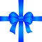 Blue gift bow