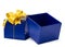 Blue gift box isolated on white background with clipping path,Christmas day,New Year day,Giving tuesday
