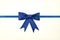 Blue gift satin ribbon and bow