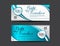 Blue Gift Voucher template, coupon design, Gift certificate