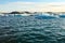 Blue glacier ice, iceberg, Jokulsarlon lagoon, Iceland