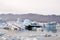 Blue glacier ice Jokulsarlon lagoon Iceland