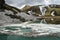 Blue glacier lake near Landmannalaugar campsite