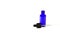 blue glass bottles.A bottle with a pipette, isolated on a white background. glass container for cosmetic skin care products.