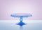 Blue glass cake stand