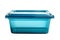 Blue Glass Container With Lid for Storing and Carrying Food