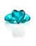 Blue glass hearts