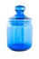 Blue glass jar