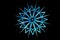 Blue glass textured snowflake