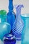 Blue glasware