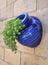 Blue Glazed Pot