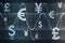 Blue Global Currency Business Abstract Background