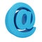 Blue glossy 3D email sign