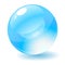 Blue glossy circle web button.