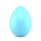 Blue glossy Easter egg 3d icon vector illustration. Minimalist chicken nourishment product
