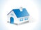 Blue glossy home icon