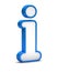 Blue glossy info icon button