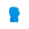 Blue glove for boxing. Isolated cartoon icon.