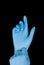 Blue gloves