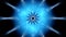 Blue glowing antimatter energy source abstract background