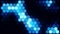 Blue Glowing Digital Hexagons - Seamless Loop Motion Graphic Abstract Background