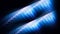 Blue glowing fiber optics abstract background