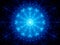 Blue glowing galactic clock