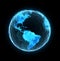 Blue glowing globe