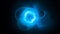 Blue glowing plasma force field in space