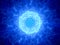 Blue glowing plmasa torus in space