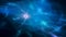 Blue glowing quantum correlation abstract background