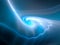 Blue glowing spiral energy field