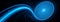 Blue glowing spiral technological singularity widescreen banner