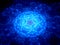 Blue glowing star fractal