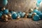 Blue and gold balloons Digital Backdrops, Cake Smash , Boys Birthday Digital Prop, Digital Photo Props Backgrounds