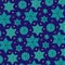 Blue gold jewish star background pattern