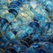 Blue And Gold Marble Sea Waves: Mosaic-inspired Realism Art Deco