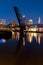 Blue / Golden Hour / Sunset - Cleveland, Ohio Skyline with Bridges